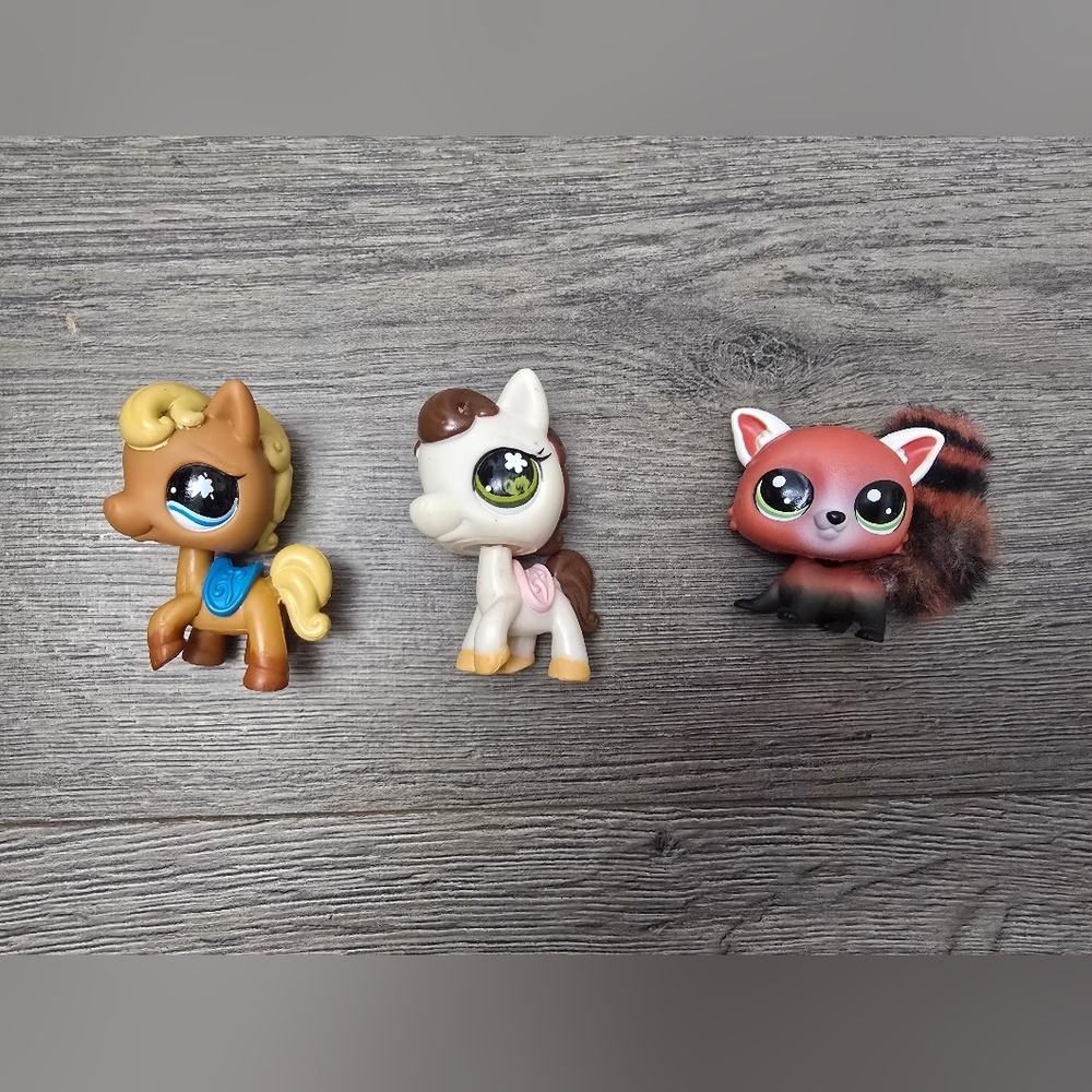 Littlest Pet Shop Lot Of 3 Animals/Figures Y2K